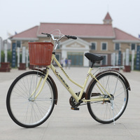 Bicicleta Urbana BICYSTAR para Mujer de 26 Pulgadas con Canasta/Bicicleta Elegante para Dama en Venta/Bicicleta Clásica para Mujer
