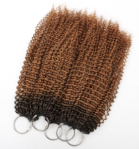 Extensiones de Cabello Virgen Jerry Curly Pre-Enlazadas, Cabello Humano Malayo, Trenzas Boho, Puntas con Efecto Pluma Birmano, Nudos Invisibles - Product Image 4