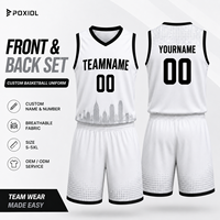 Conjunto de Uniforme de Baloncesto Personalizado, Camiseta y Pantalones Cortos Sublimados, Nombre y Número Personalizados, Ropa Deportiva OEM para Clubes, Escuelas, Equipos Juveniles y Adultos