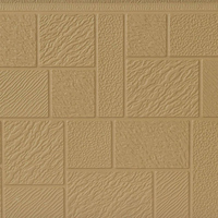 Revêtement mural en métal gaufré isolé, motif brique, panneau mural en métal isolé, revêtement de façade en métal isolé