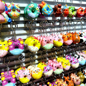Llavero de juguete antiestrés de espuma PU con diseño de donut de animales para niños, colgante para mochila, alivia la ansiedad y el estrés - Product Image 6