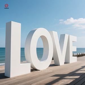 Por encargo al aire libre diseño Metal arte palabra estatua Acero inoxidable amor carta escultura - Product Image 6