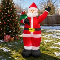 Décorations de Noël personnalisées en gros, sacs cadeaux du Père Noël, décorations gonflables festives pour pelouse et figurines gonflables de Noël