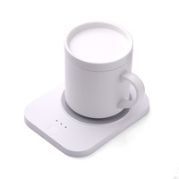 Tasse chauffante électronique en céramique USB avec contrôle de température, ensemble de tasses à café intelligentes avec chargeur sans fil rapide et logo personnalisé