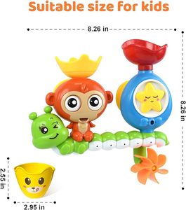 국자 아기 목욕 장난감 보관 바구니 및 그물, 이동식 벽걸이 목욕 정리, 아기 목욕 캐디 및 목욕 주최자 랙 - Product Image 6