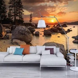 Özel fotoğraf duvar kağıdı duvar resimleri 3D Sunset Beach manzara dekor duvar kağıtları ev dekor oturma odası yatak odası modern tablo duvar kağıdı