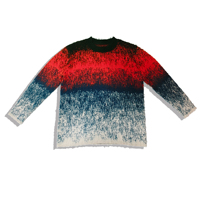 Pulls en mohair tricotés pour hommes avec logo personnalisé OEM/ODM 2026 – Pull col rond vieilli pour hommes