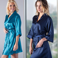 Usine En Gros Rose Dentelle Satin Soyeux Robe pour Fille Fête Mariée et Demoiselle D'honneur Robes Vêtements De Nuit Pour Femmes
