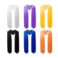 66 pouces 72 pouces ceinture de graduation unisexe satin ceinture étole écharpe de graduation