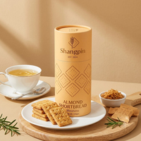 Tube en carton cylindrique de luxe personnalisable, recyclable, biodégradable, de qualité alimentaire, pour biscuits