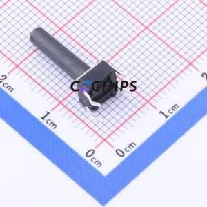 TC-6610-17-100G Tactile Switch Through hole Component (THT),6x6mm Switch Single Pole Single Throw Round Button 1N Through Hole - Product Image 2