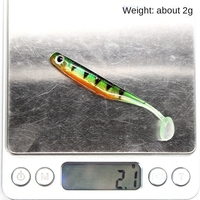 Nouvelle Arrivée Leurre Souple en PVC 7-9cm 5g Yeux 3D Wobbler Bionique Queue de Pagaie Facile à Nettoyer Swimbait Sans Hameçons pour Bar et Saumon