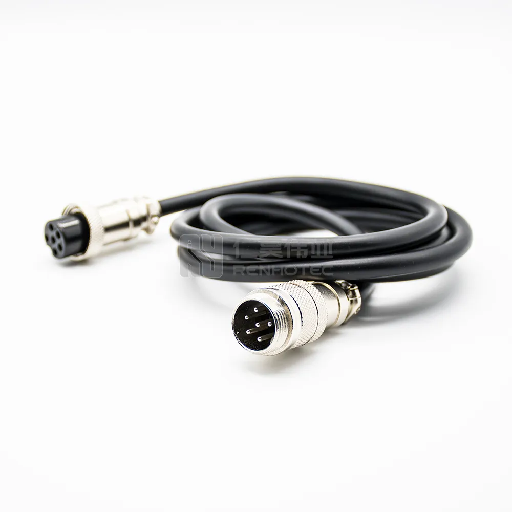 Männlicher weiblicher GX16-Kabelstecker,. Pin-Spulen anschluss GX16, 4b Audio