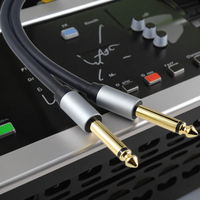 Câble adaptateur audio mâle-mâle de 1m, 1,5m, 2m, 3m, 5m, 6,35mm pour enceintes mono/stéréo, mixeur et amplificateur