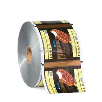 Rouleau de film plastique imprimé sur mesure, de qualité alimentaire, résistant à l'humidité et au congélateur, haute barrière, pour l'emballage de crèmes glacées et de bâtonnets glacés