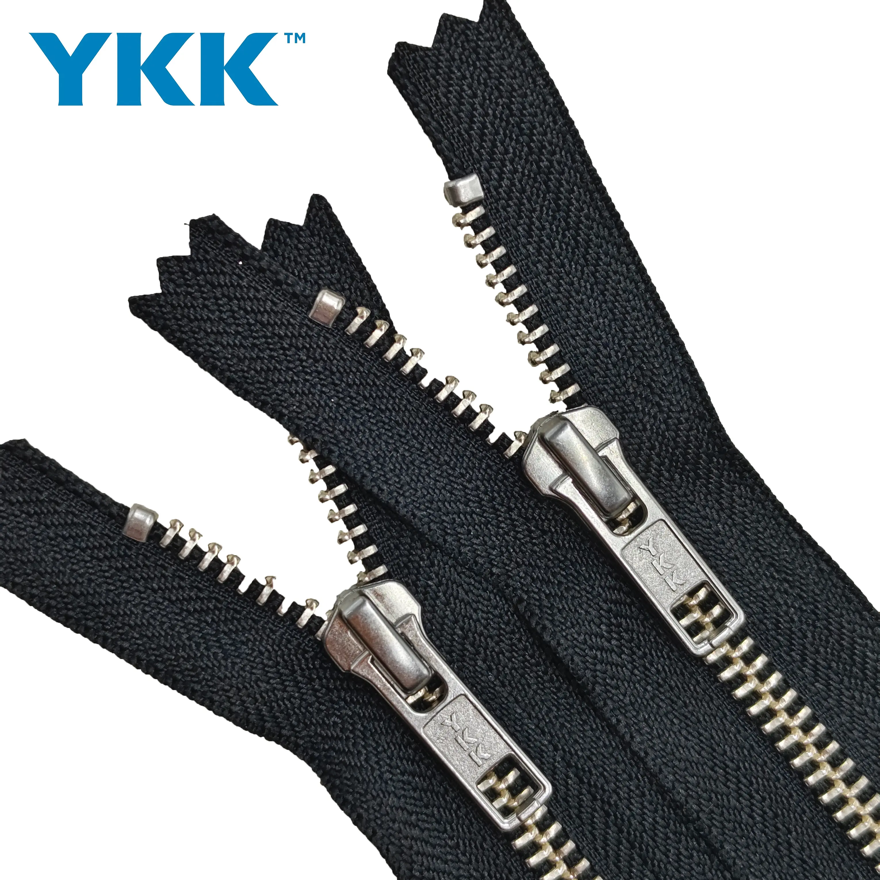 YKK 5# सिलाई शिल्प जैकेट कोट वेस्ट बैग सामान के लिए लाइट गोल्ड निकेल सेपरेटिंग जिपर