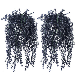 Plante grimpante artificielle à fleurs violettes en plastique pour décoration intérieure et extérieure, verdure murale, accessoires pour la maison et les mariages - Product Image 2