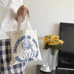 <span class=keywords><strong>Librairie</strong></span> Sac Fourre-Tout Peint À La Main Chat Motif Mini Toile Eco Friendly Shopper pour Enfants - Product Image 6