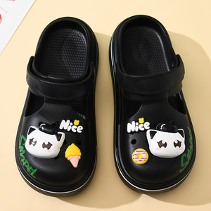 Crocs à semelles épaisses pour femmes, blanc, rose, design de dessin animé, EVA, antidérapant, pantoufles de plage d'été, taille 35 40 - Product Image 4