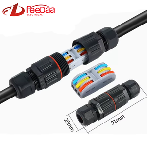 T-förmiger leerer Kabelkanal 3P 450V 24A IP68 Wasserdichter Kfz-Adapter Steckverbinder Kabelverschraubung Schnellanschluss - Product Image 1