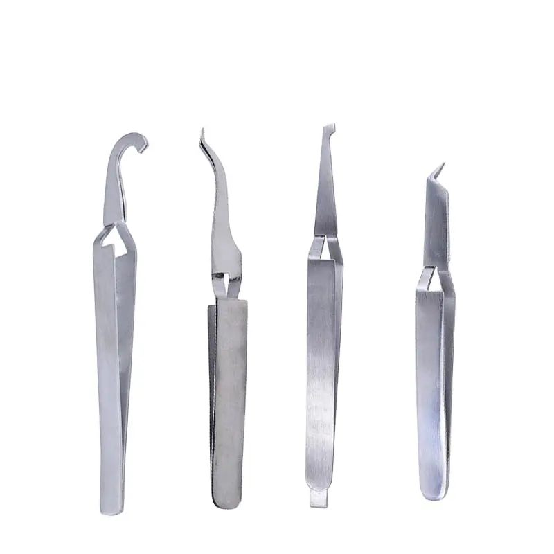 Dental Stainless Steel Bracket Tweezers Buccal Tube Orthodontic Tweezer