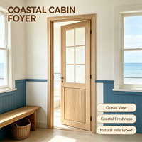 Porte en bois massif de pin noueux naturel, porte en bois brut pour la décoration de chalet ou de maison de campagne