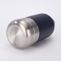 Gourde isotherme de voyage pour chien grande capacité 950 ml avec double gamelle intégrée pour nourriture et eau, idéale pour les activités sportives et la randonnée en extérieur