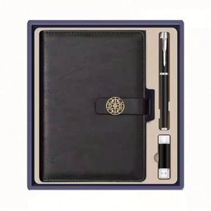 ชุดของขวัญสมุดโน้ต A5 หรูหราแบบขายส่ง ปรับแต่งได้ พร้อมปากกา แก้วเก็บความร้อน แฟลชไดรฟ์ USB สำหรับธุรกิจ โปรโมชั่นคริสต์มาสหรือวันรับปริญญา - Product Image 5