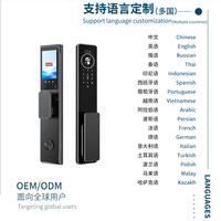Serrure Intelligente ZJA30 à Reconnaissance Faciale, Déverrouillage par Empreinte Digitale et Carte RFID, en Alliage d'Aluminium, Compatible TUYA APP WIFI, Stockage sur Carte Mémoire Cloud, pour Portes en Bois