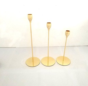 Wholesale Christmas Home Decor <strong>Brass</strong> <strong>Candlesticks</strong> and Metal Candle Holders in Bulk Gold/Rose Gold Luxury Style - Product Image 4
