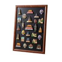Kühlschrankmagnet-Organizer Magnetische Nachrichtentafel für Zuhause Tragbare Hängende Einseitige Holz-Wandtafel in Verschiedenen Größen für Fotos