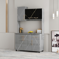 Offre Spéciale ensembles d'armoires de cuisine à haute brillance, style moderne, armoire de cuisine de luxe, coin mur, coffre, armoire de cuisine