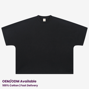 <span class=keywords><strong>Camiseta</strong></span> de Verano para Hombre de Alta Calidad, 275 g/m², 100% Algodón, Corte Cuadrado, Manga Corta, Cuello Redondo, Color Negro y Blanco, Personalizable - Product Image 1