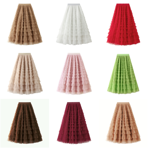 <span class=keywords><strong>Jupe</strong></span> <span class=keywords><strong>Longue</strong></span> Décontractée en Maille <span class=keywords><strong>Plissée</strong></span> pour le Printemps et l'Automne, Nouvelle Mode, <span class=keywords><strong>Jupe</strong></span> en Gaze - Product Image 5