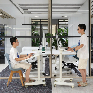 Bàn làm việc văn phòng hiện đại ZGO có thể điều chỉnh độ cao bằng thép không gỉ, dùng được khi ngồi hoặc đứng, thích hợp chơi game hoặc làm việc tại nhà hoặc phòng ngủ - Product Image 1