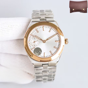Elite Executive Men <b>Rose</b> Gold Silver Face Small Seconds Date Automatic Mechanical Waterproof Premium Steel Bracelet Timepiece - Product Image 2