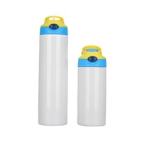 Vaso Termo Aislado al Vacío de Acero Inoxidable de 350ml 750ml, Ecológico, para Niños, con Tapa Abatible, Recto para Sublimación, Taza con Boquilla para Agua, Camping 12-24