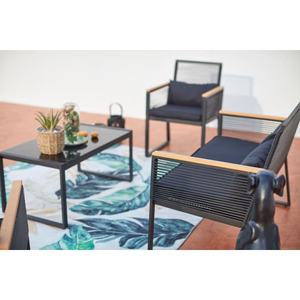 AJUNION Mobilier <span class=keywords><strong>de</strong></span> jardin en corde <span class=keywords><strong>de</strong></span> bois Ensemble <span class=keywords><strong>de</strong></span> <span class=keywords><strong>salon</strong></span> d'extérieur en acier Meubles <span class=keywords><strong>de</strong></span> <span class=keywords><strong>balcon</strong></span> Ensemble <span class=keywords><strong>de</strong></span> patio pour <span class=keywords><strong>4</strong></span> <span class=keywords><strong>personnes</strong></span> - Product Image 2