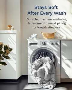 カスタムサイズのベッドキルト通気性白いポリエステルコットン生地キルト家庭用またはホテル用真空バッグ付きキルト - Product Image 5