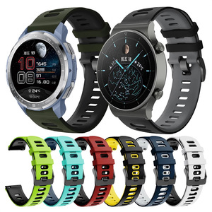 Bracelet de montre intelligent pour <span class=keywords><strong>Samsung</strong></span> <span class=keywords><strong>Watch</strong></span> 4 Bracelet de montre en silicone bicolore S3/<span class=keywords><strong>S4</strong></span> Bracelet de remplacement actif à la mode sportif 20mm 22mm - Product Image 2