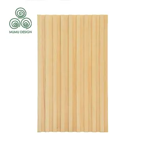 MUMU-revestimiento de pared para Interior, Panel de madera maciza para tallado, Flexible, acanalado, China