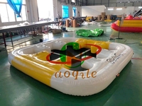 Plateforme flottante gonflable en PVC Drop Stitch pour sports nautiques et natation, certifiée CE, 3,6x3,6m, taille personnalisée pour les centres de villégiature
