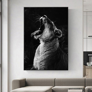 Ome/ecor/udro/rame/nimals/lack/hite/horse/ow/ogs/osters/nd/rints image d'animal, art mural, peinture de chevaux - Product Image 5