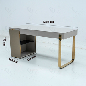 Mesa de oficina moderna y sencilla, escritorio pequeño, mesa de madera - Product Image 2