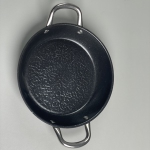 29.5cm çift saplı yapışmaz düzleştirici Pan Stir-Fry Wok dayanıklı mutfak kızartma tavası indüksiyon ve gaz ocaklar için - Product Image 5