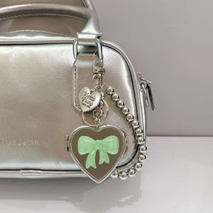Korean Ins Bow Heart <b>Mirror</b> Keychain Cute Portable <b>Makeup</b> <b>Bag</b> Charm Gift Wholesale - Product Image 6