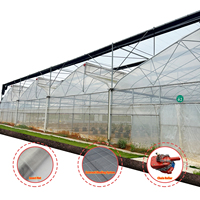 Système de ventilation et de refroidissement Baolida pour zones tropicales, serre polyvalente à toit en dents de scie pour tomates