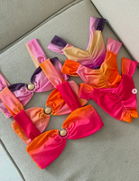 Maillot de bain bikini string taille haute personnalisé pour femme avec imprimé cachemire en Spandex/Nylon, ensemble 2 pièces