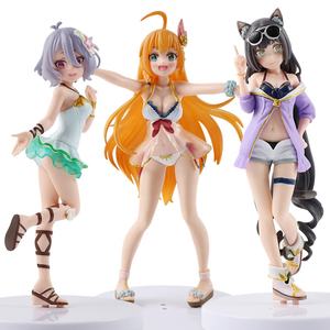 3 Styles 17cm Princess Connect! Figurine de dessin animé Re Dive Kyaru Pecorine Kokoro, maillot de bain fille, poupée en PVC, modèle à collectionner - Product Image 1