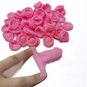 Maat Sml Poeder Gratis Roze Anti-Slip Vinger Cover Anti Statische Esd Latex Vinger Babybedjes - Product Image 3